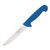 Side view of Hygiplas Stiff Blade Boning Knife Blue 15cm.