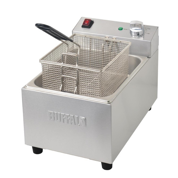 Buffalo Single Tank Single Basket 5Ltr Countertop Fryer 2.8kW FC256