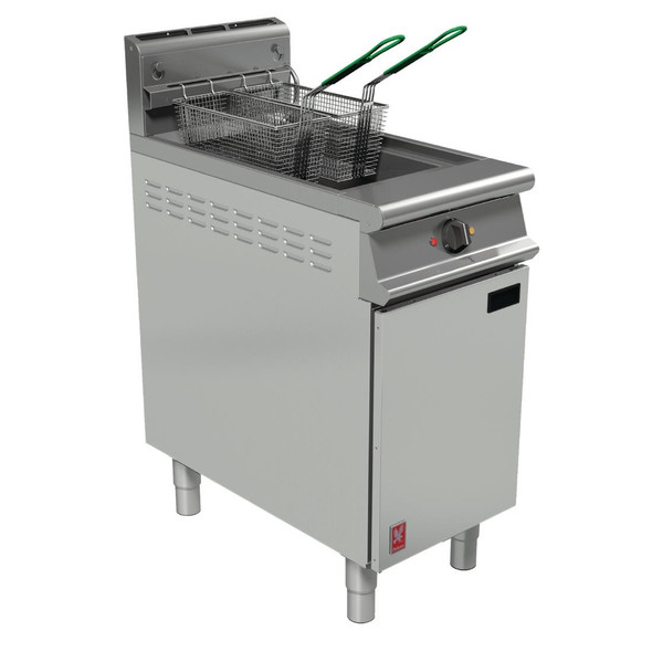 Falcon Dominator Plus Twin Basket Gas Fryer with Filtration & Fryer Angel Natural Gas FW756-N