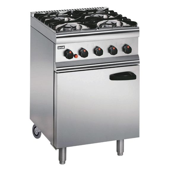 Lincat Silverlink 600 Propane Gas 4 Burner Oven Range with Rear Castors SLR6C/P GJ677-P