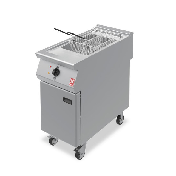 Falcon F900 Single Tank Twin Basket Free Standing Electric Fryer on Castors E9341 HC100