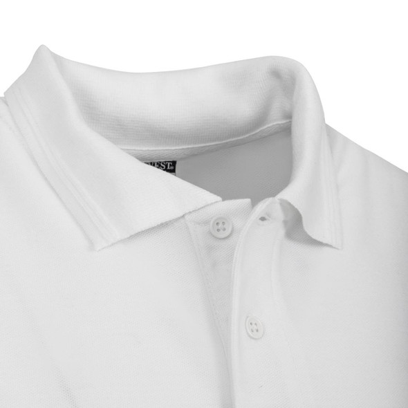Unisex Polo Shirt White L A734-L