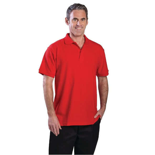 Unisex Polo Shirt Red M A762-M