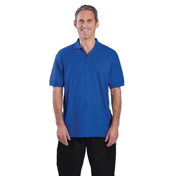 Unisex Polo Shirt Royal Blue M A763-M