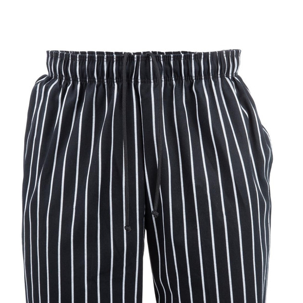 Chef Works Designer Baggy Pant Black and White Striped S A940-S