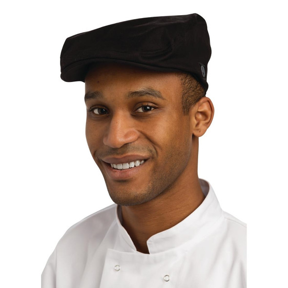 Chef Works Flat Cap Black M B169-M