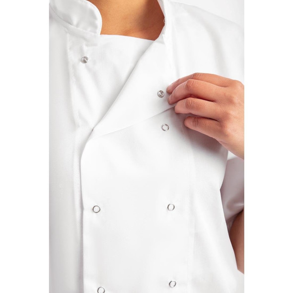 Whites Boston Unisex Short Sleeve Chefs Jacket White XS B250-XS