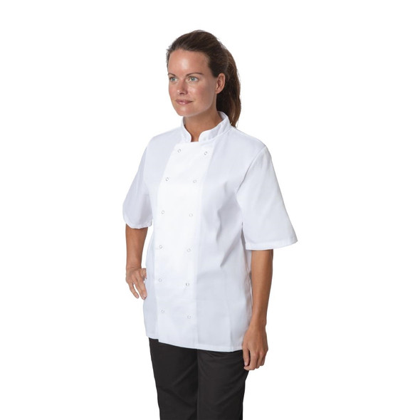 Whites Boston Unisex Short Sleeve Chefs Jacket White XS B250-XS