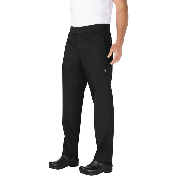 Chef Works Men's Lightweight Slim Trouser Black Size XL BB301-XL