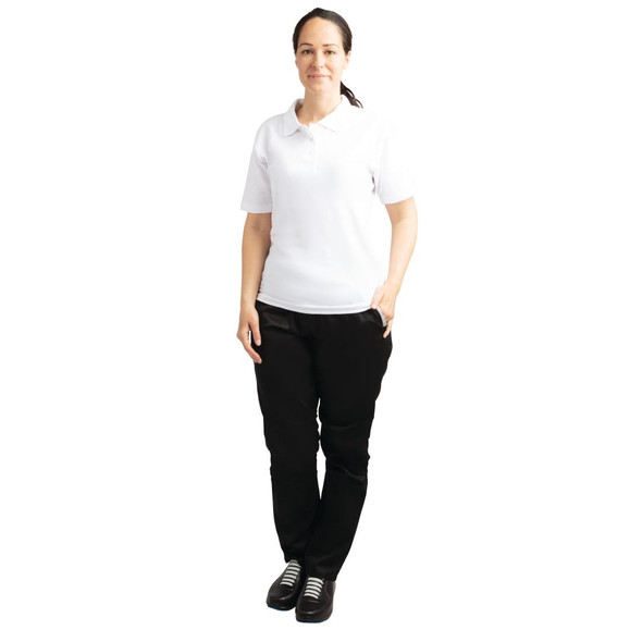 Ladies Polo Shirt White L BB473-L