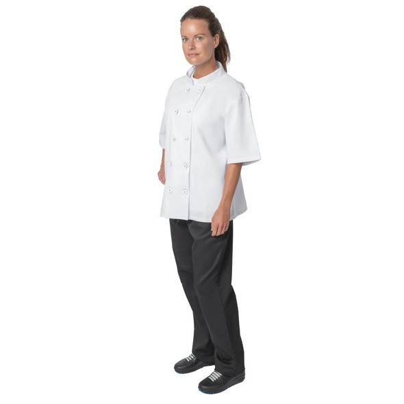 Nisbets Essentials Short Sleeve Chefs Jacket White L (Pack of 2) BB547-L