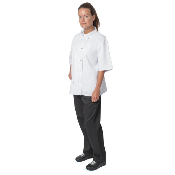 Nisbets Essentials Short Sleeve Chefs Jacket White XL (Pack of 2) BB547-XL