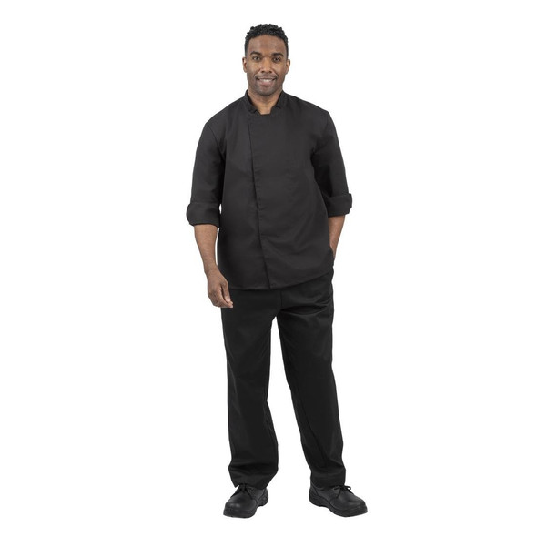 Whites Unisex Atlanta Chef Jacket Black Teflon Size M BB577-M