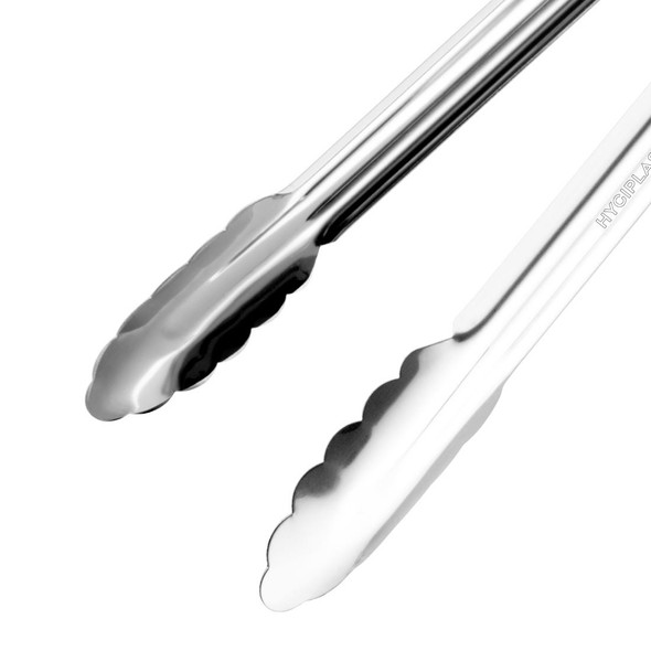 Hygiplas Colour Coded Black Serving Tongs 300mm CB153