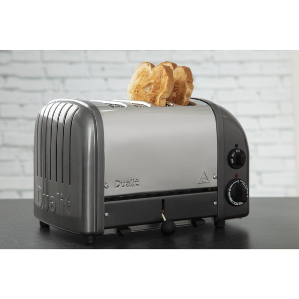 Dualit 2 x 2 Combi Vario 4 Slice Toaster Metallic Charcoal 42170 CD359