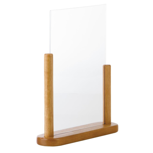 Securit Acrylic Menu Holder With Wooden Frame A4 CE409