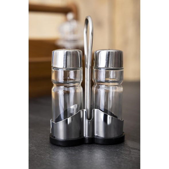 Salt and Pepper Cruet Set and Stand CF295