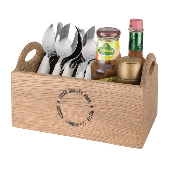 Olympia Oak Printed Table Caddy 230mm CN517