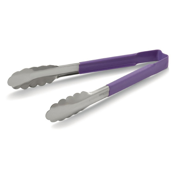 Vollrath Purple Utility Grip Kool Touch Tong 9" DC255