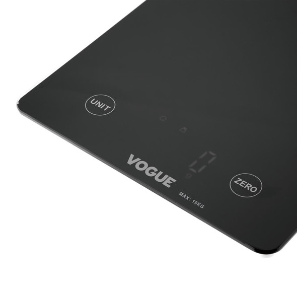 Vogue Digital Black Rectangular Scale 10kg FS488