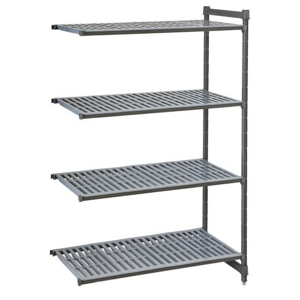 Cambro Camshelving Basics Plus Add-On Unit 4 Tier With Vented Shelves 1830H x 1328W x 610D mm FW627