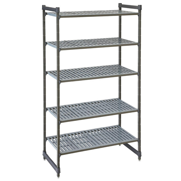 Cambro Camshelving Basics Plus Starter Unit 5 Tier With Vented Shelves 2140H x 1220W x 460D mm FW642