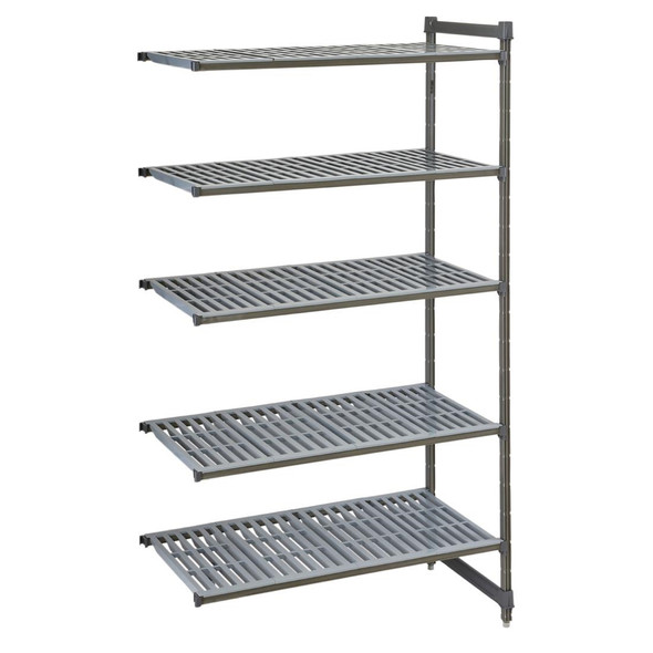 Cambro Camshelving Basics Plus Add-On Unit 5 Tier With Vented Shelves 2140H x 1480W x 540D mm FW666