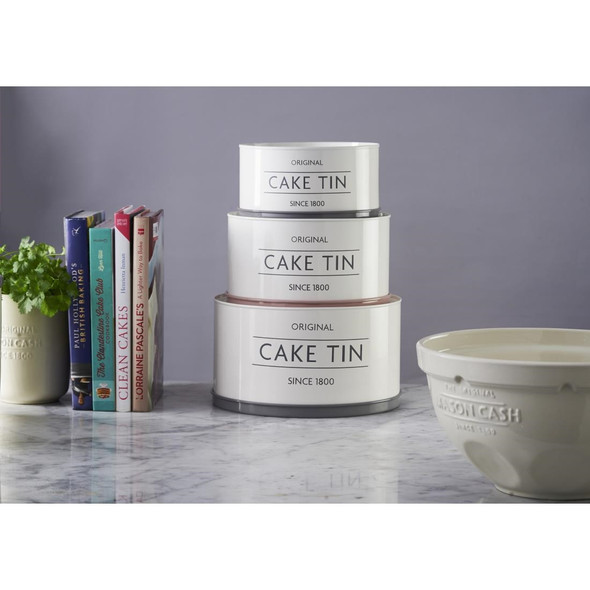 Mason Cash Innovative Kitchen Collection Set of 3 Cake Storage Tins FX040