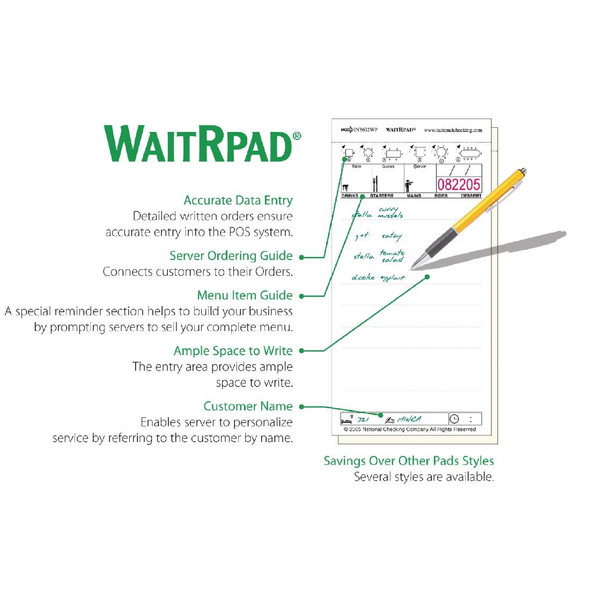 WaitRpads Waiting Pads Duplicate Carbonless (Pack of 10) GD113