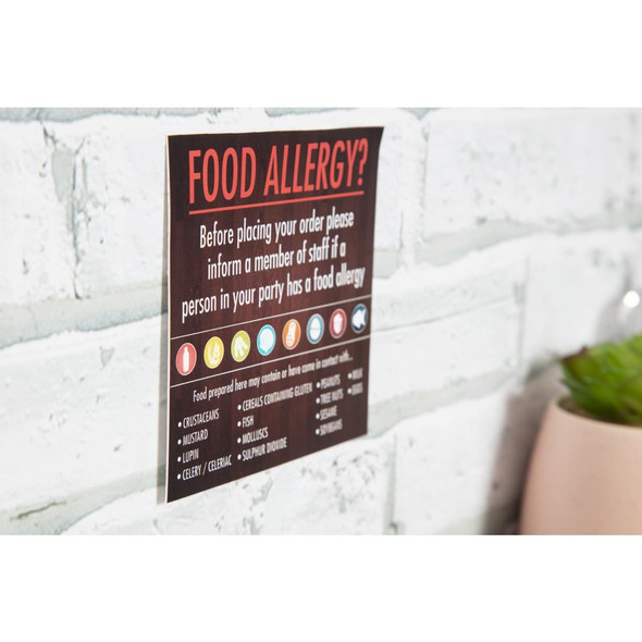 Food Allergen Window and Wall Stickers (Pack of 8) GM818