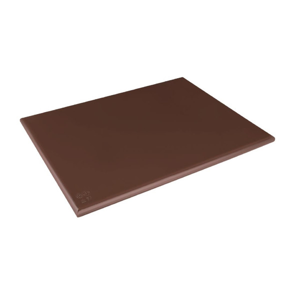 Hygiplas Extra Thick Low Density Brown Chopping Board Large HC874