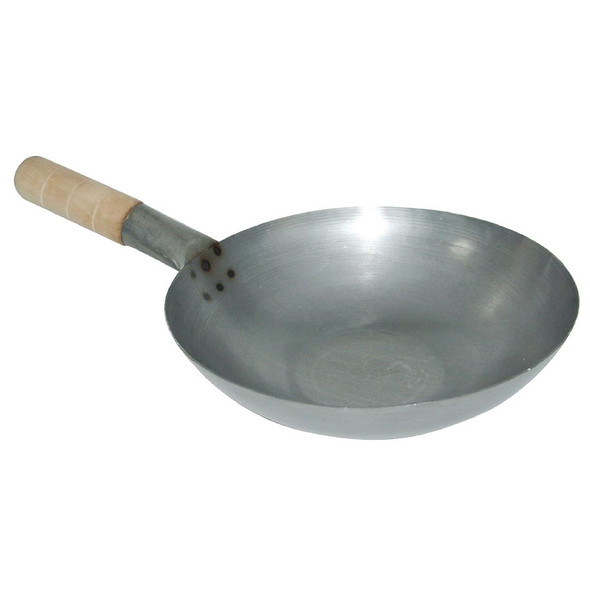 Vogue Mild Steel Wok Flat Base 356mm K297