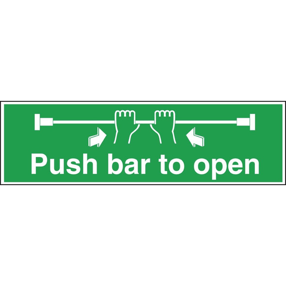 Vogue Push Bar To Open Sign L856