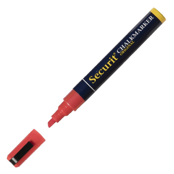 Securit 6mm Liquid Chalk Pen Red P523