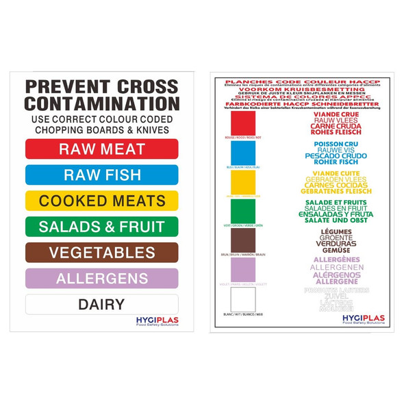 Hygiplas High Density Chopping Board Set with Rack S237