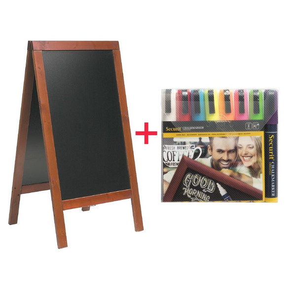 SPECIAL OFFER Securit Large Pavement Board And 8 Zig Posterman Pens S262