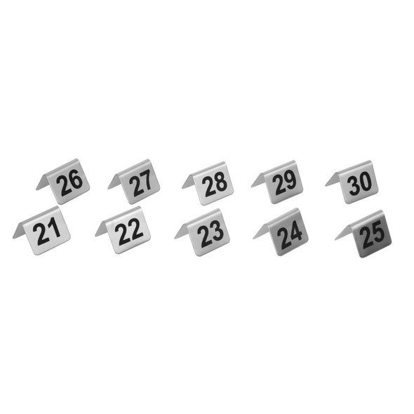 Olympia Stainless Steel Table Numbers 21-30 (Pack of 10) U048