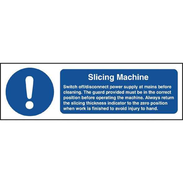 Vogue Slicing Machine Safety Sign W297