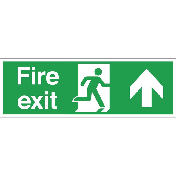 Fire Exit Sign Arrow Up W301