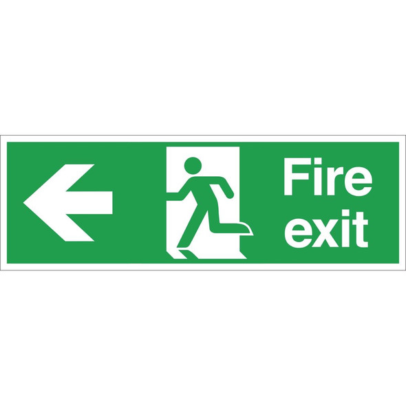 Fire Exit Sign Arrow Left W303