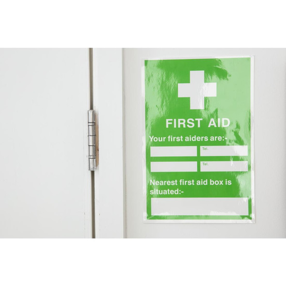 First Aiders Nearest First Aid Box Sign Y922