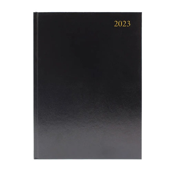 Value Range 2023 Diary Day To A Page A5 Black A51