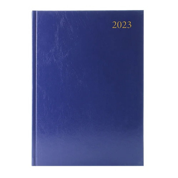 Value Range 2023 Diary Day To A Page A4 Blue A41