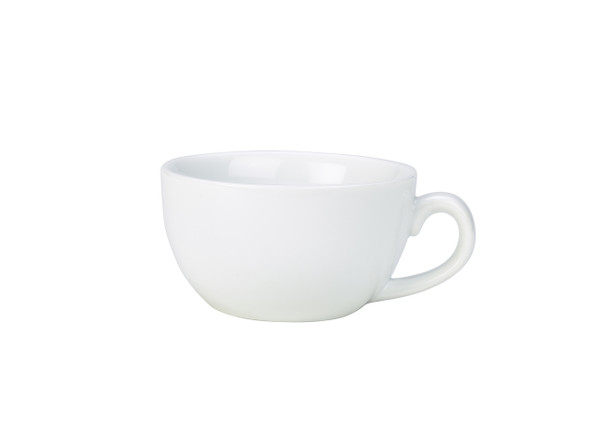 Genware Porcelain Bowl Shaped Cup 25cl/8.75oz 6 Pack