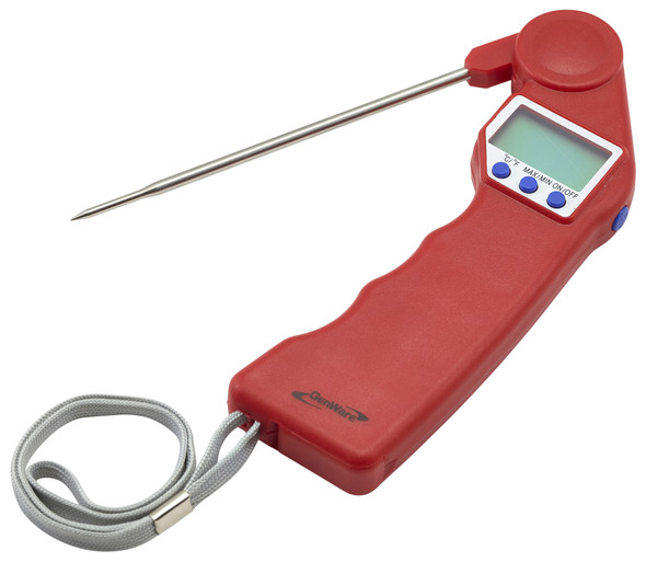 Genware Red Folding Probe Pocket Thermometer Group Image