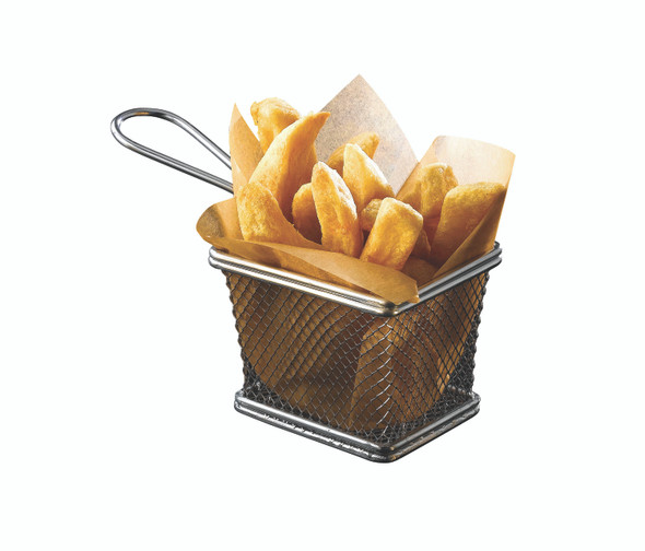 Serving Fry Basket Rectangular 12.5 X 10 X 8.5cm 6 Pack