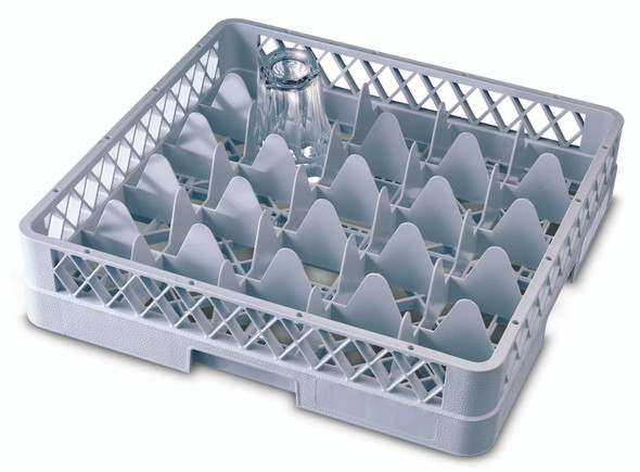 Genware 25 Compartment Glass Rack