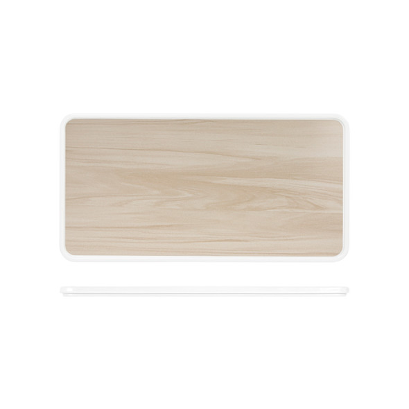 White Oak White Tokyo Melamine Bento Box Lid 34.8 x 18cm 6 Pack Group Image