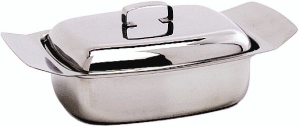 S/S Butter Dish & Lid 250G (0.5Lb)