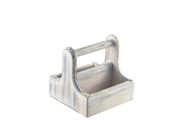 Small White Wooden Table Caddy Group Image